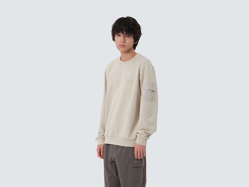 Land Pocket Sweatshirt M LIGHT BEIGE