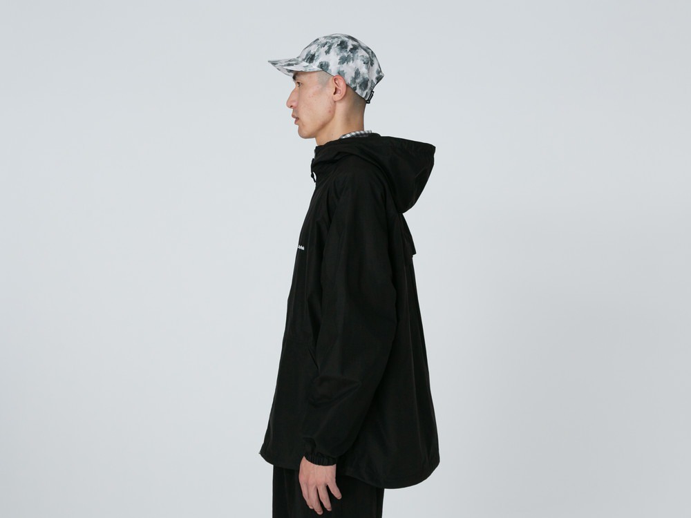 Light Mountain Cloth Zip Up Parka S BLACK