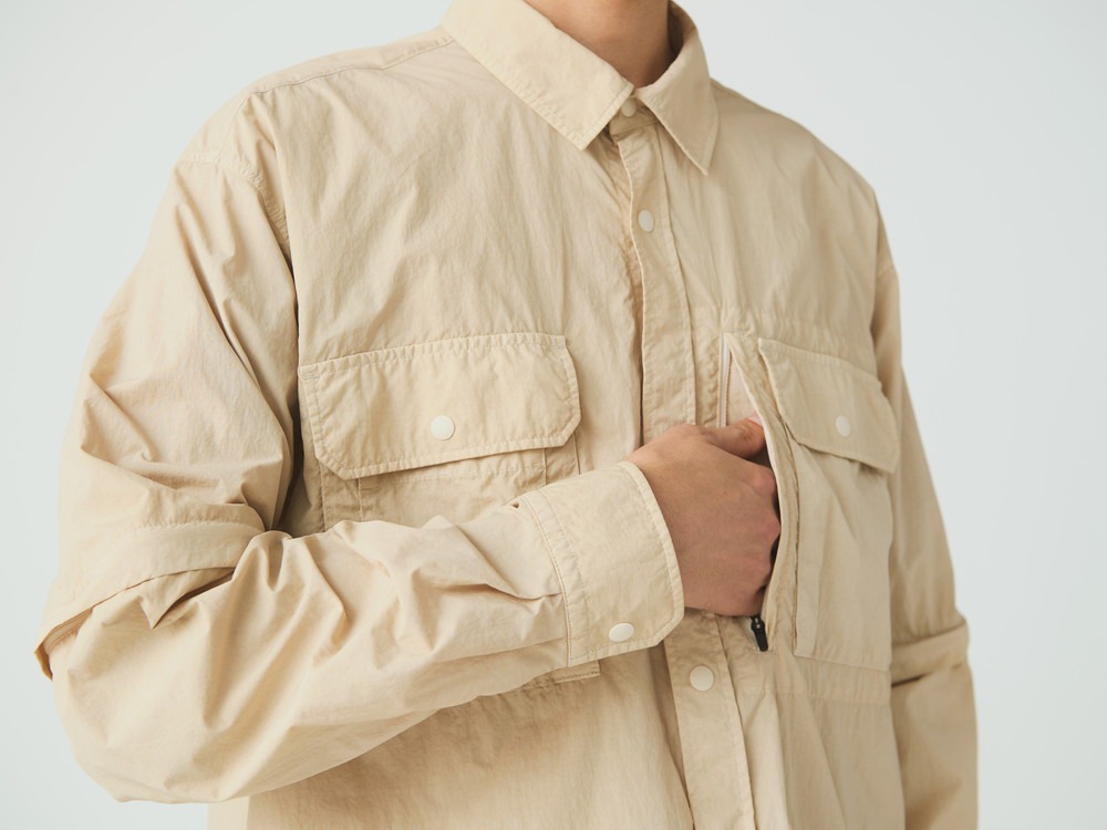 【先行予約商品】Garment Dyed Convertible Shirt M IVORY