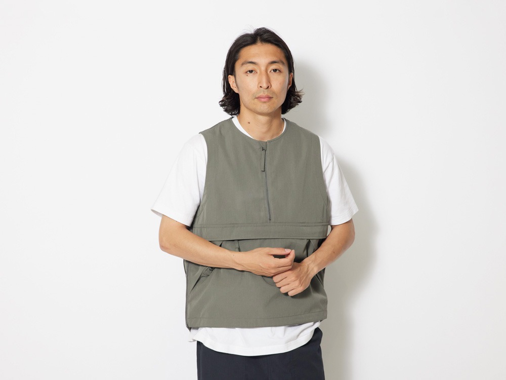 TAKIBI Weather Cloth Vest M Khaki