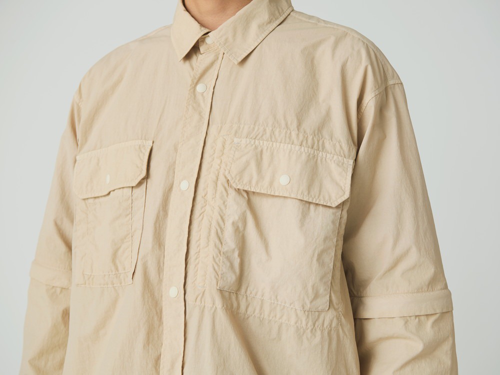 【先行予約商品】Garment Dyed Convertible Shirt L IVORY