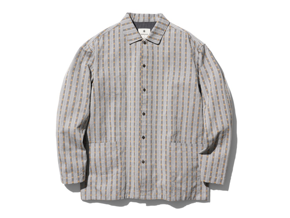 Cotton Dobby Herringbone Shirt 1 Orangedot