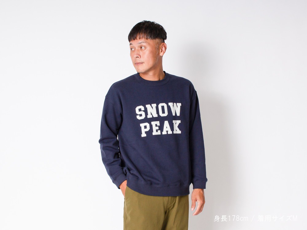 限定品 snow peak ロゴスウェット Sサイズ ブラック-