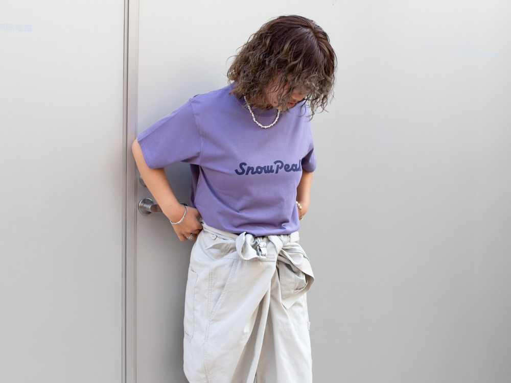 Snow Peak Typography T-Shirt XL PURPLE