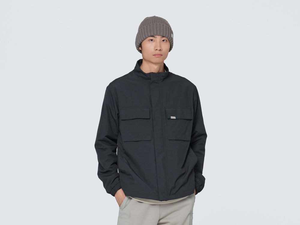 Cample Stand Neck Windbreaker M DARK KHAKI