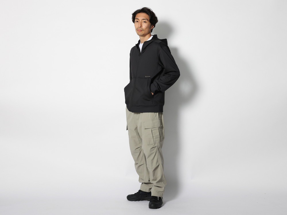 Quick Dry Zip Up Sweatshirt Parka 1 Black