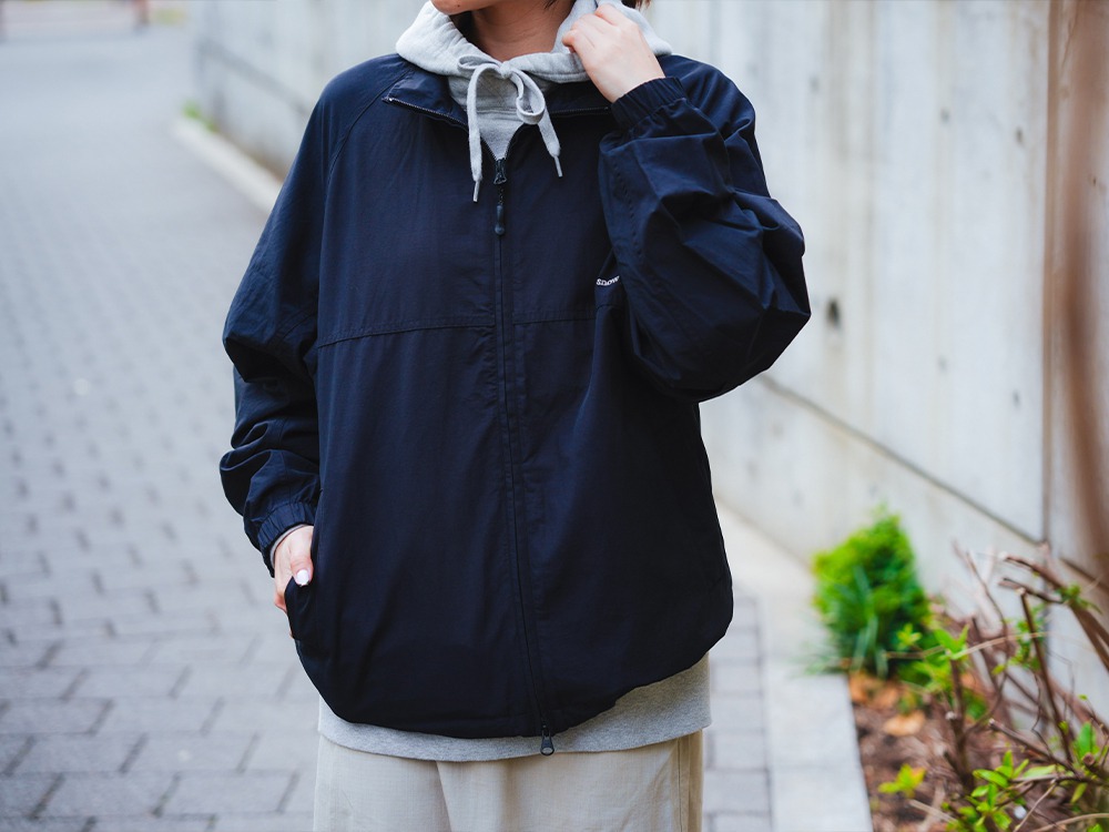 Light Mountain Cloth Stand Collar Jacket JK M CAHRCOAL