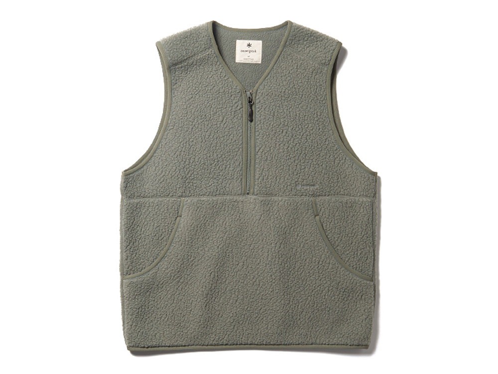 節約 snow peak◇ベスト/L/ポリエステル/カーキ/SW-20AU503/Flexible Insulated Vest