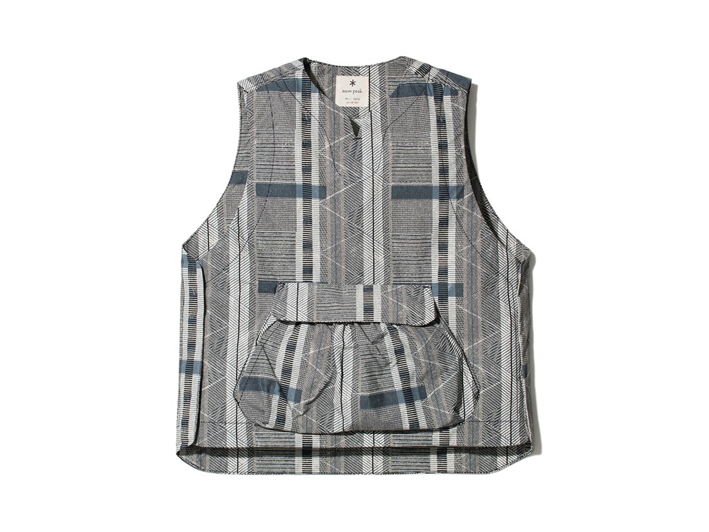 Printed Proof Canvas Vest 1 EcruNavy