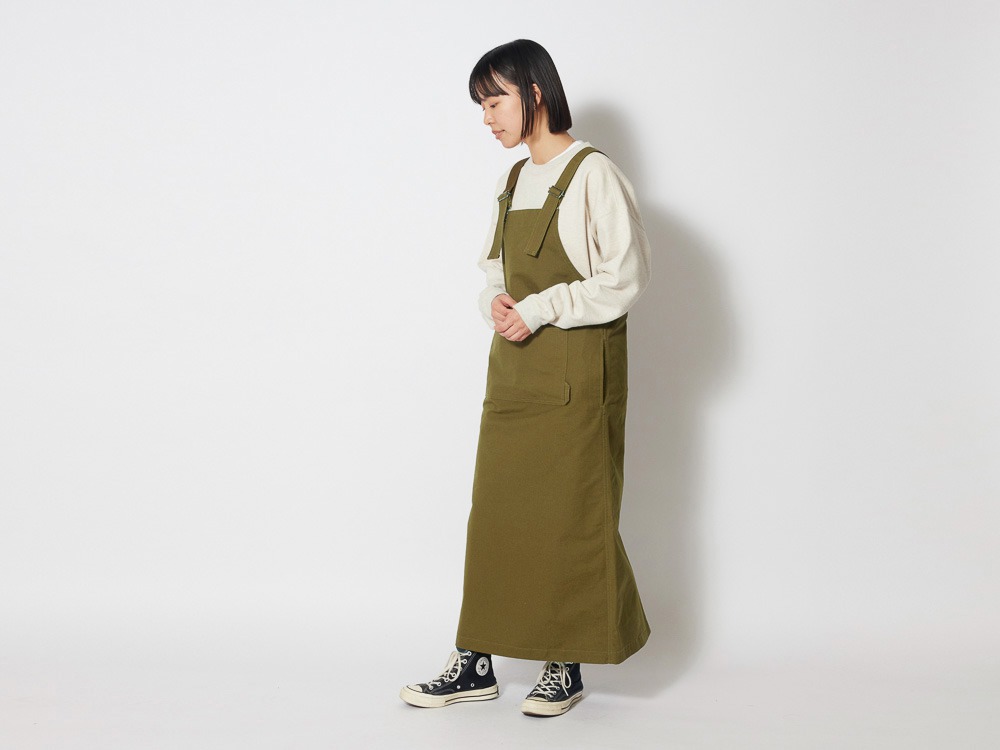 TAKIBI Canvas Dress 2 Olive