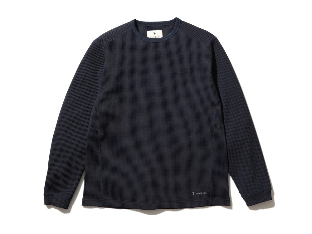 Dry Waffle Long Sleeve T-Shirt L Navy