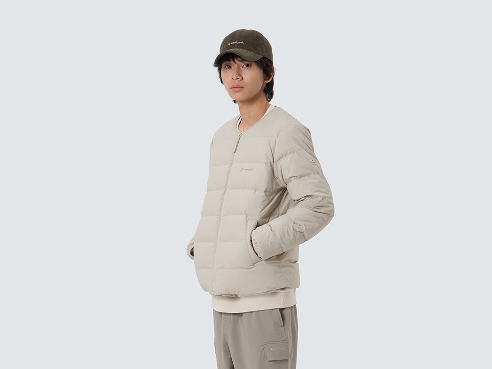 Land Lightweight Down Jacket M LIGHT BEIGE