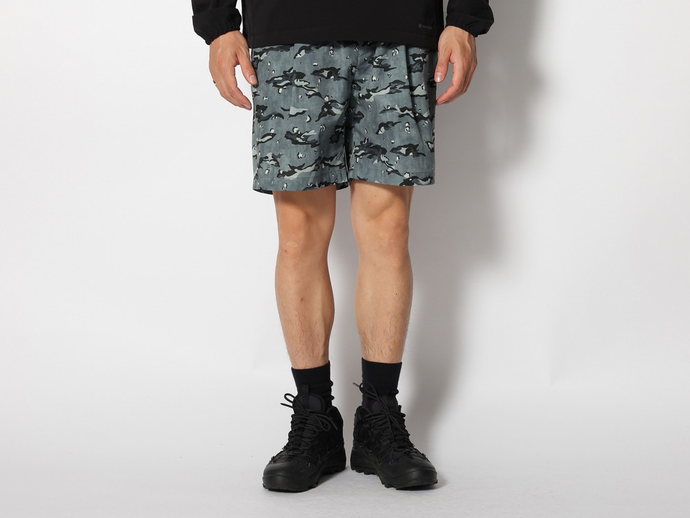 Printed Breathable Quick Dry Shorts S Khaki