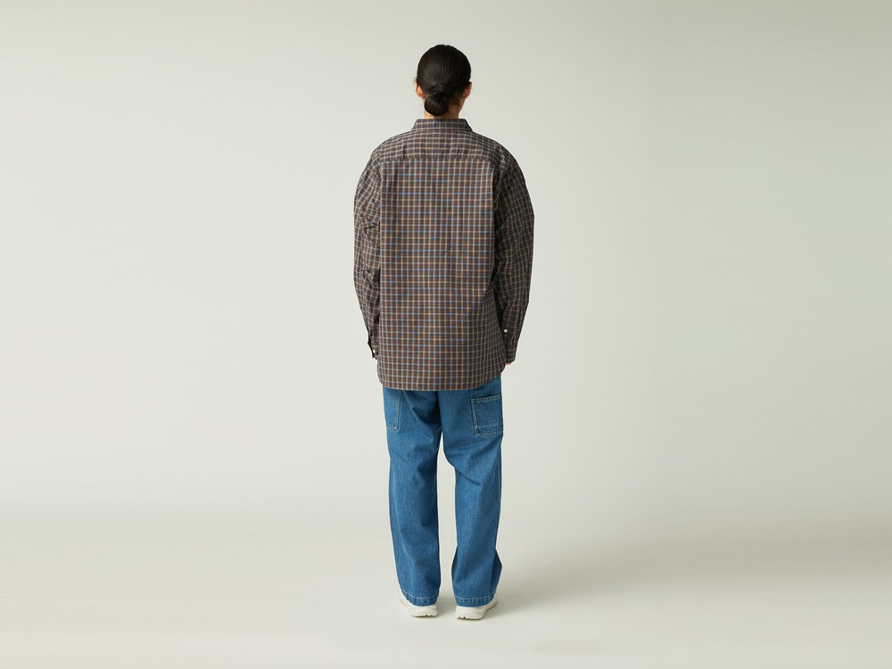 【先行予約商品】Organic Cotton Ombre Check Shirt S BROWN CH
