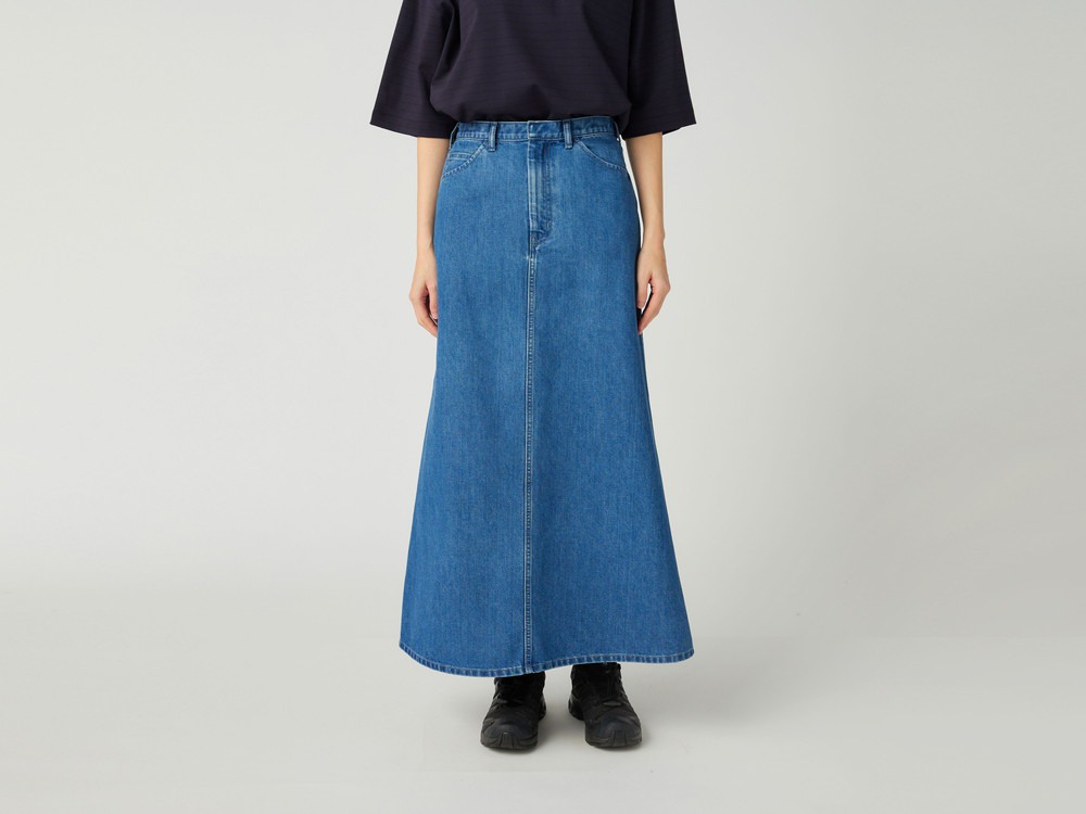 TAKIBI Denim Skirt 1 LIGHT BLUE