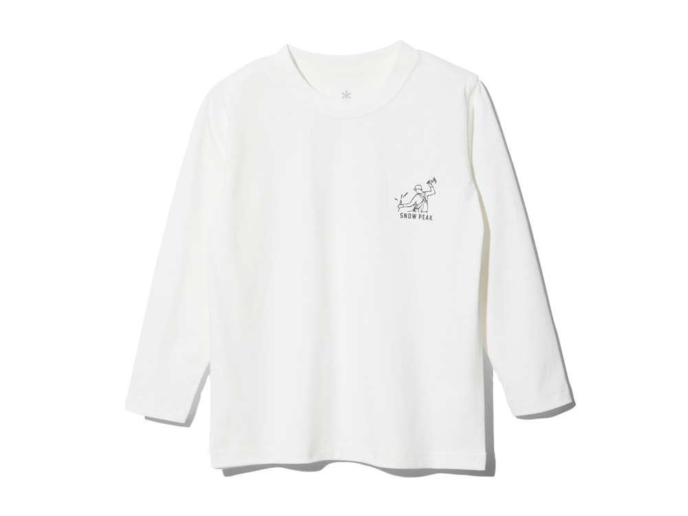 Kids Foam Printed L/S T shirt Snow Peak 2 White