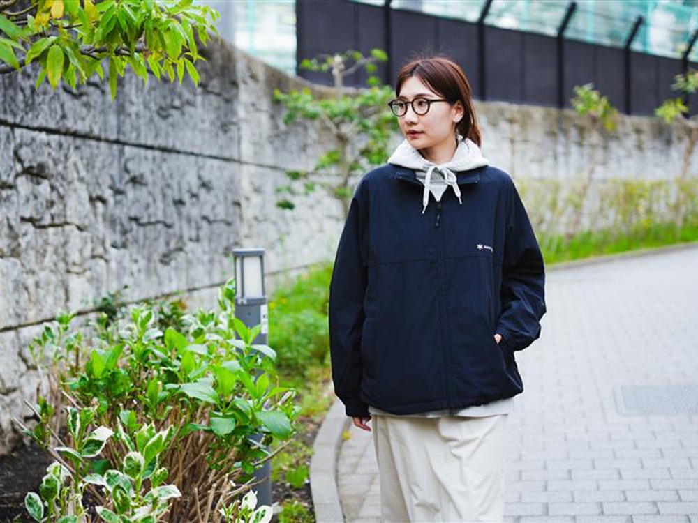 Light Mountain Cloth Stand Collar Jacket JK M CAHRCOAL
