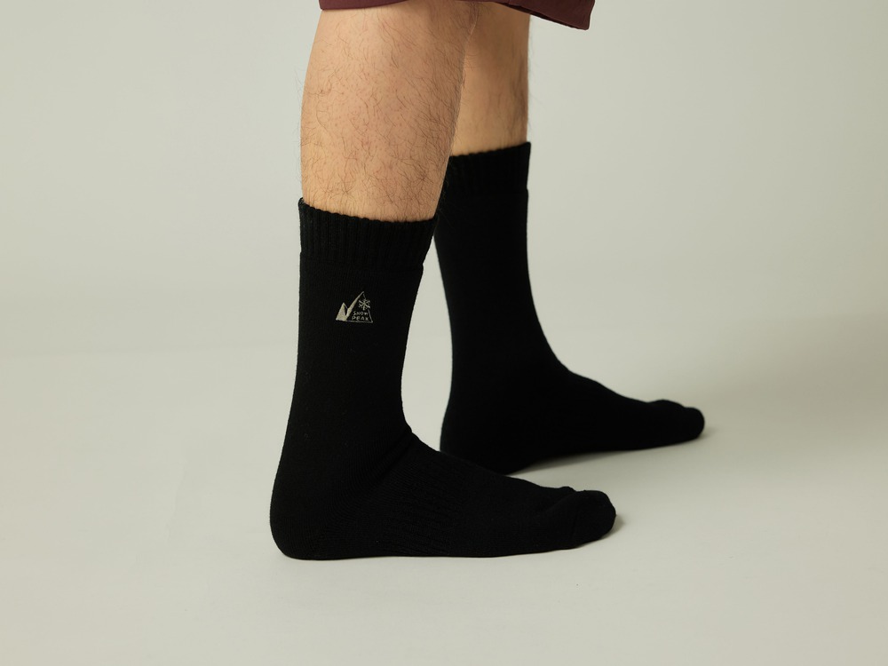 MofM Wool Guide Socks Middle M BLACK