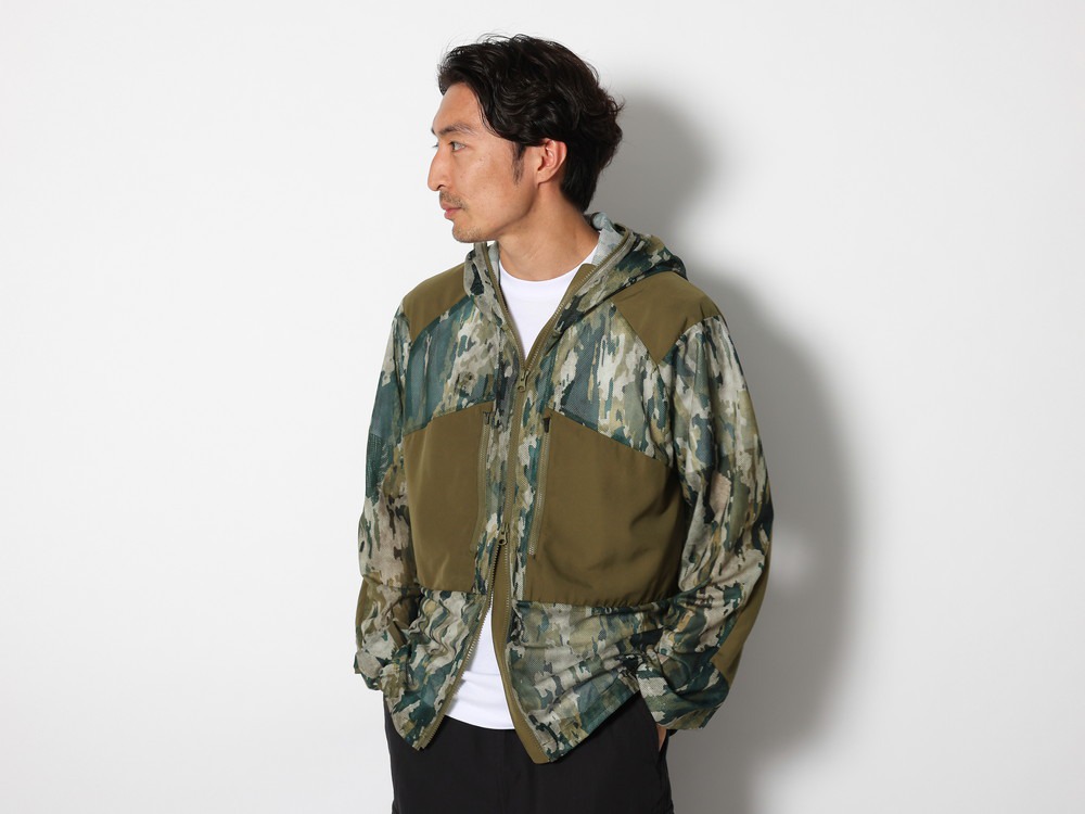 Printed Insect Shield Mesh Jacket M Olive