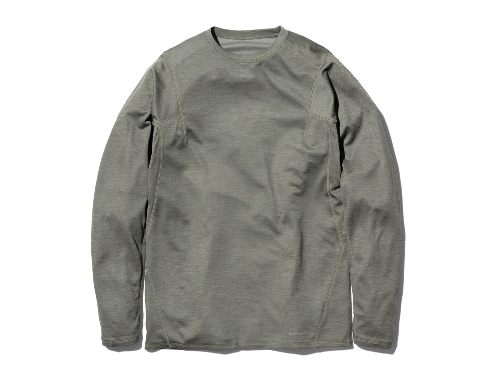 Recycled Pe/Wo L/S T shirt S Olive