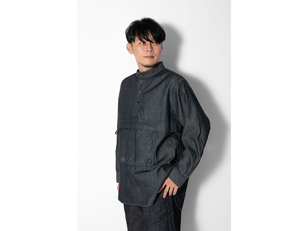 TAKIBI Light Denim Utility Pullover 1Black