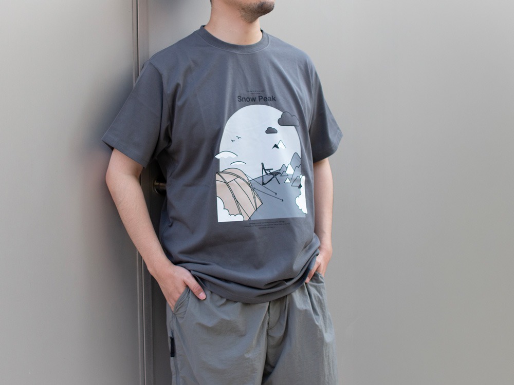 Camping Graphic T-Shirt M GREY
