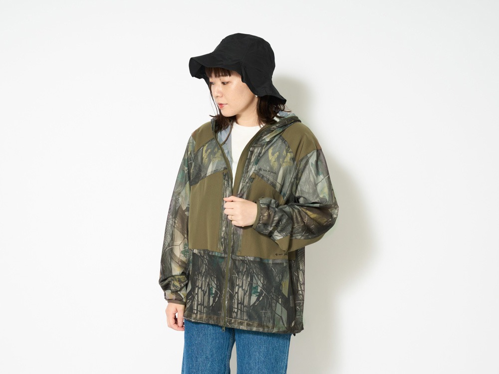 Printed Insect Shield Mesh Jacket S Grey