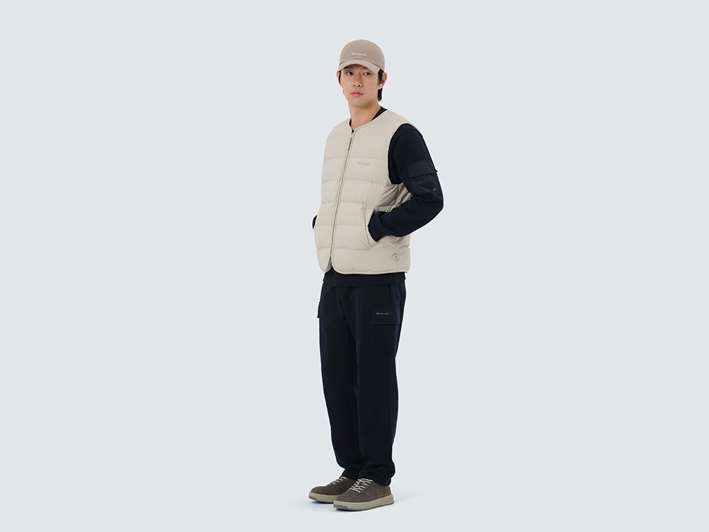 Land Lightweight Down Vest L LIGHT BEIGE