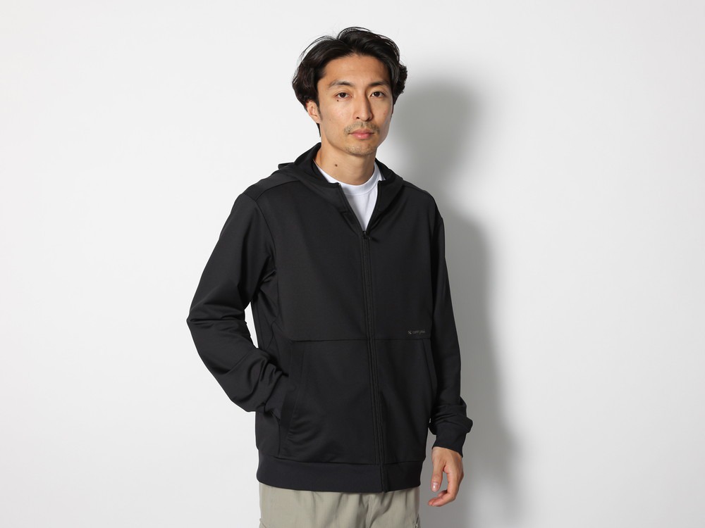 【期間限定価格 5月6日まで】Quick Dry Zip Up Sweatshirt Parka 1 Black