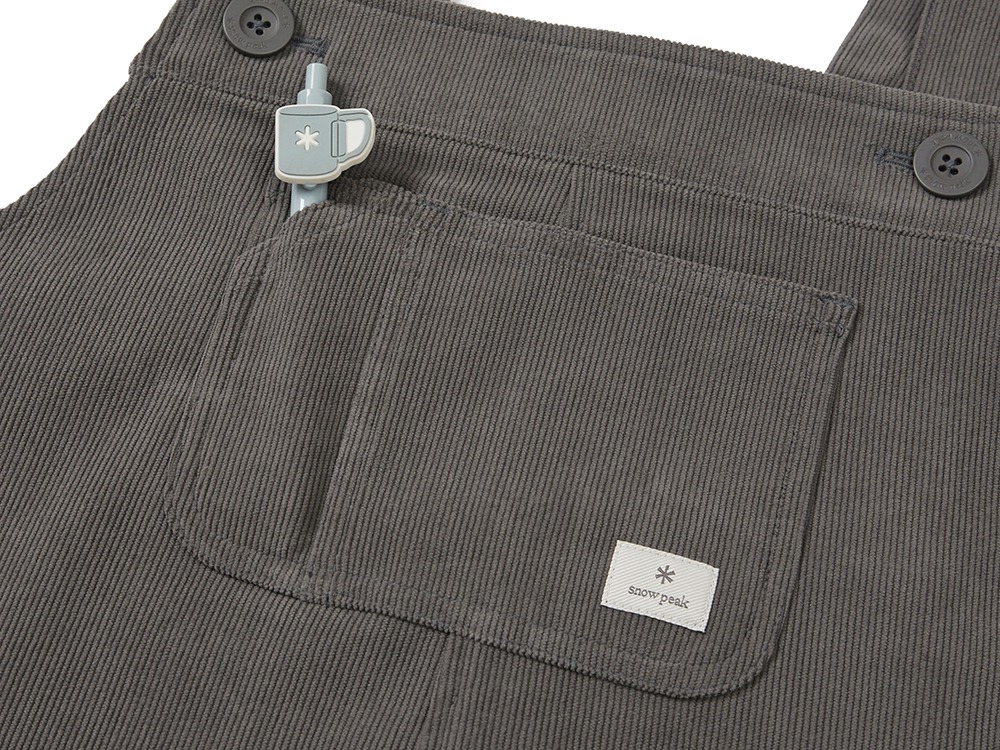 Corduroy Women's Overall Dress S DARK GREY