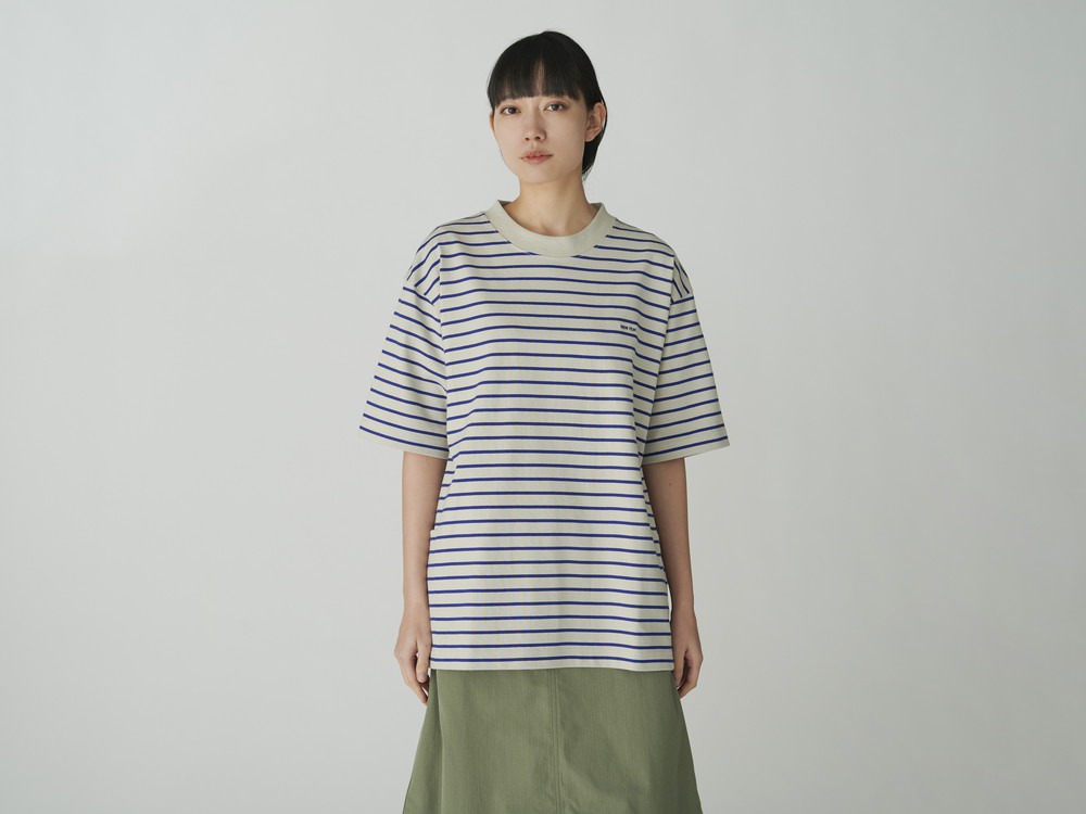 Heavy Cotton Border T-Shirt 1 White