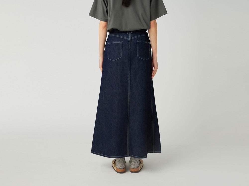 TAKIBI Denim Skirt 1 LIGHT BLUE