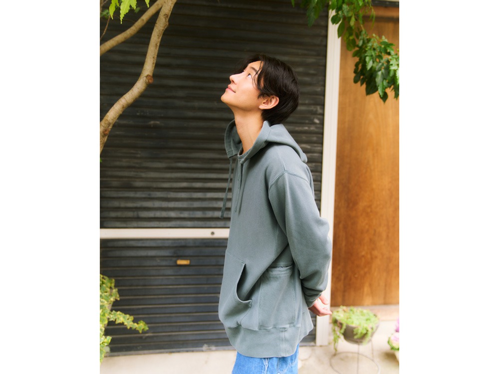 Garment Dyed Hoodie S DARK GREEN