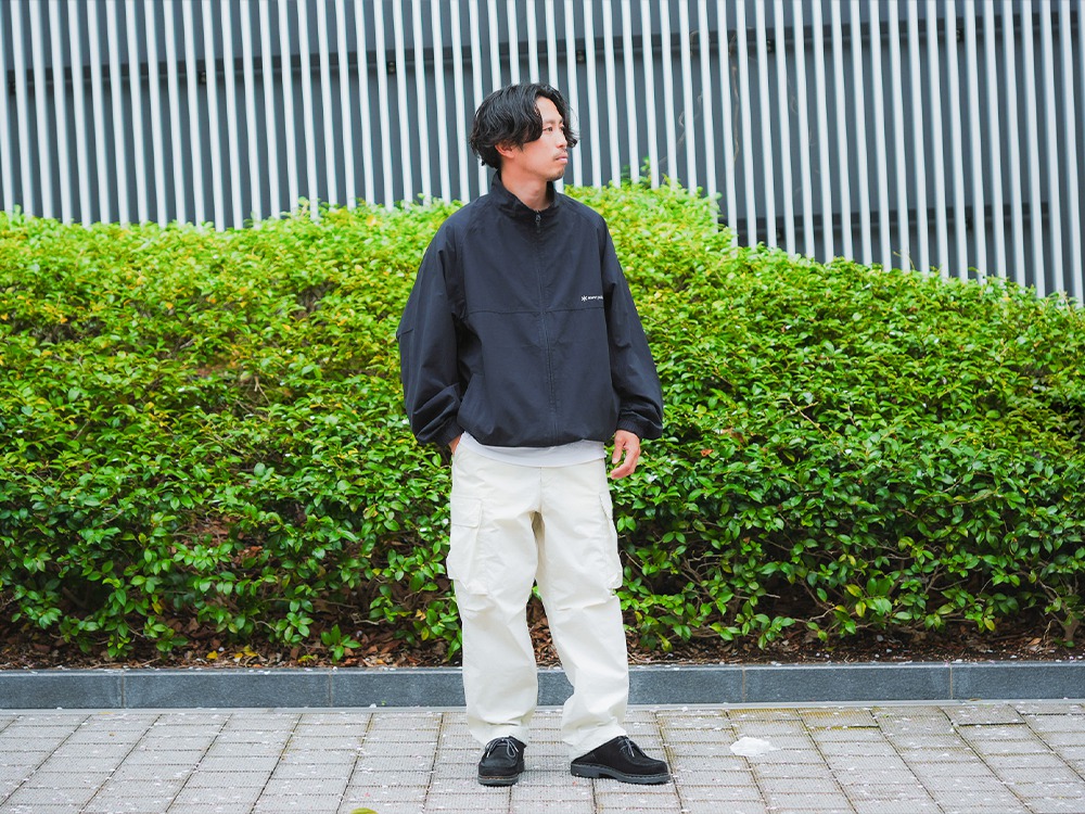 Light Mountain Cloth Stand Collar Jacket JK M CAHRCOAL