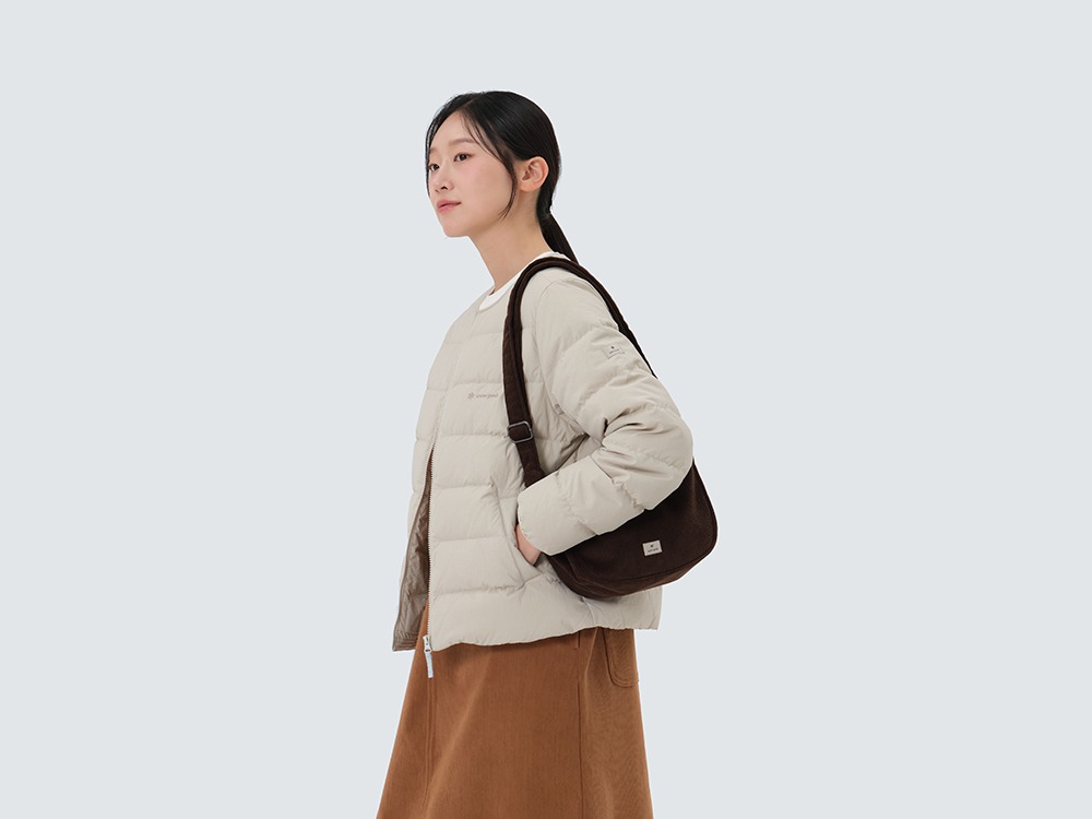 Corduroy Small Hobo Bag One CHOCO BROWN