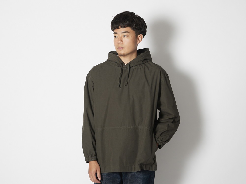 Natural-Dyed Recycled Cotton Parka M Charcoal