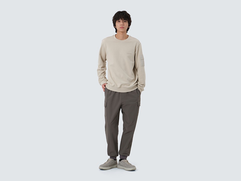 Land Pocket Sweatshirt M LIGHT BEIGE