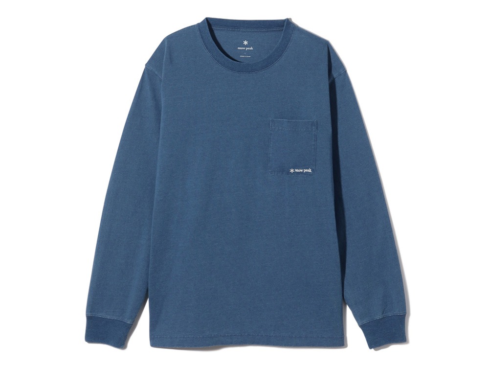 スノーピーク福山限定】SP Indigo Dyed Pocket Long Sleeve T-Shirt XL Indigo(TS-24AU80205IN)  | Tシャツ・カットソーの通販（アウトドア用品）はスノーピーク(Snow Peak)