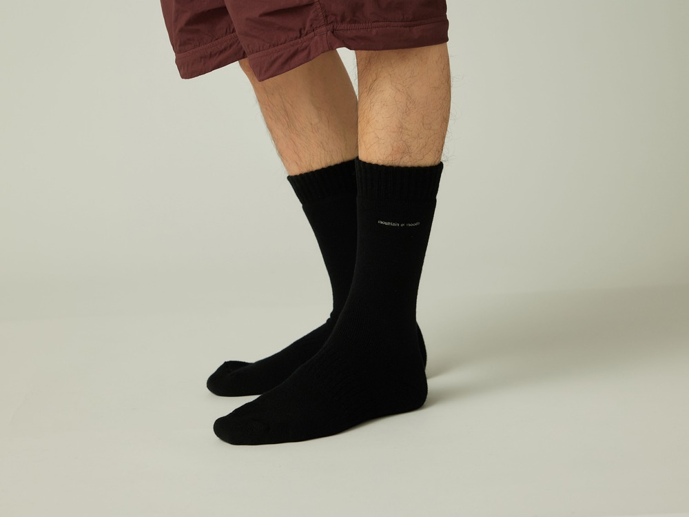 MofM Wool Guide Socks Middle M BLACK