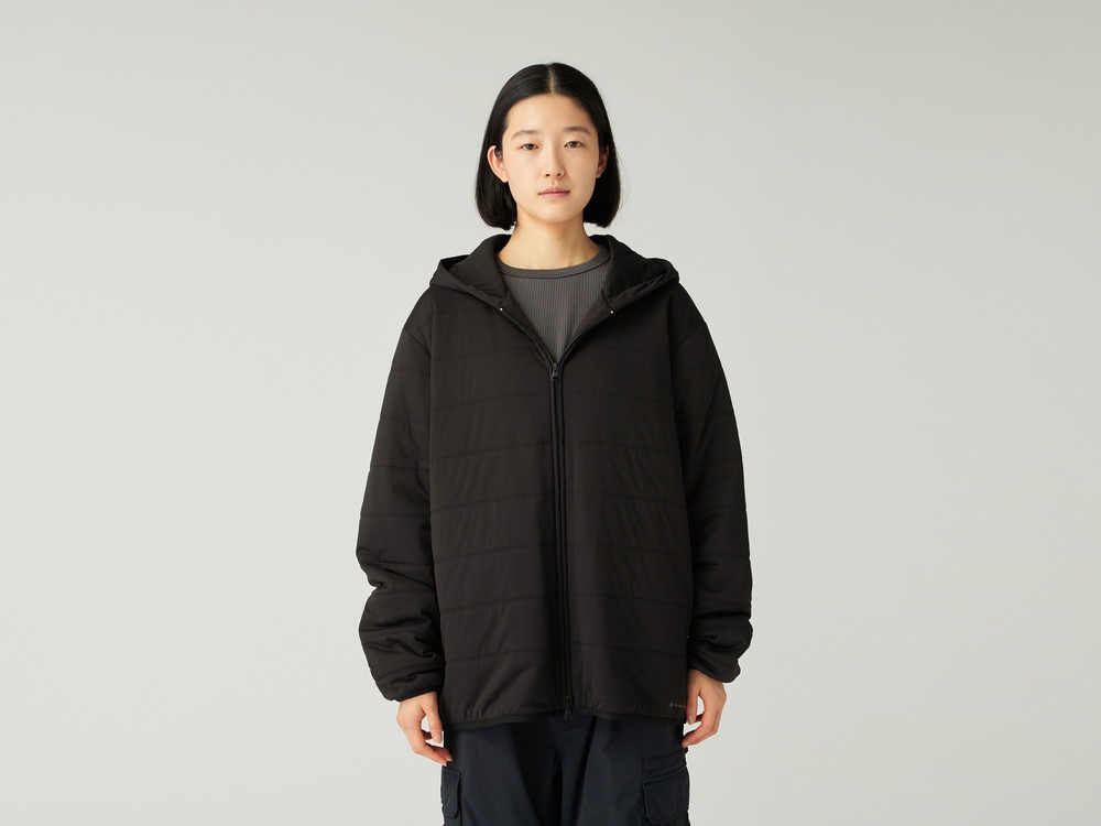 Flexible Insulated Zip Up Hoodie S BLACK
