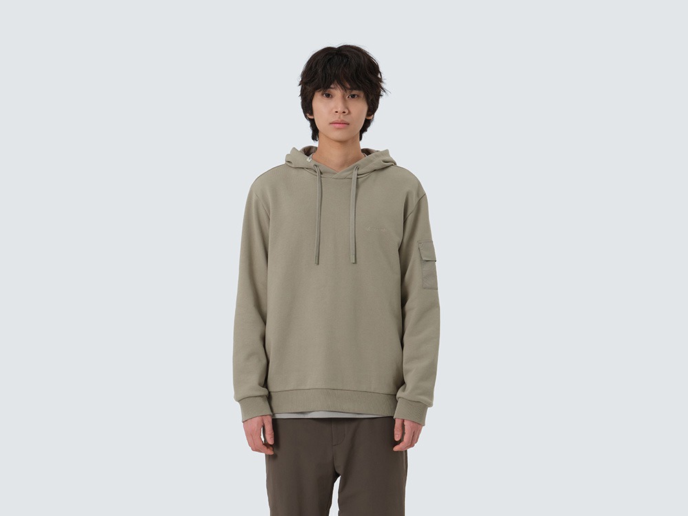 Land Pocket Hood T-Shirt M KHAKI BEIGE