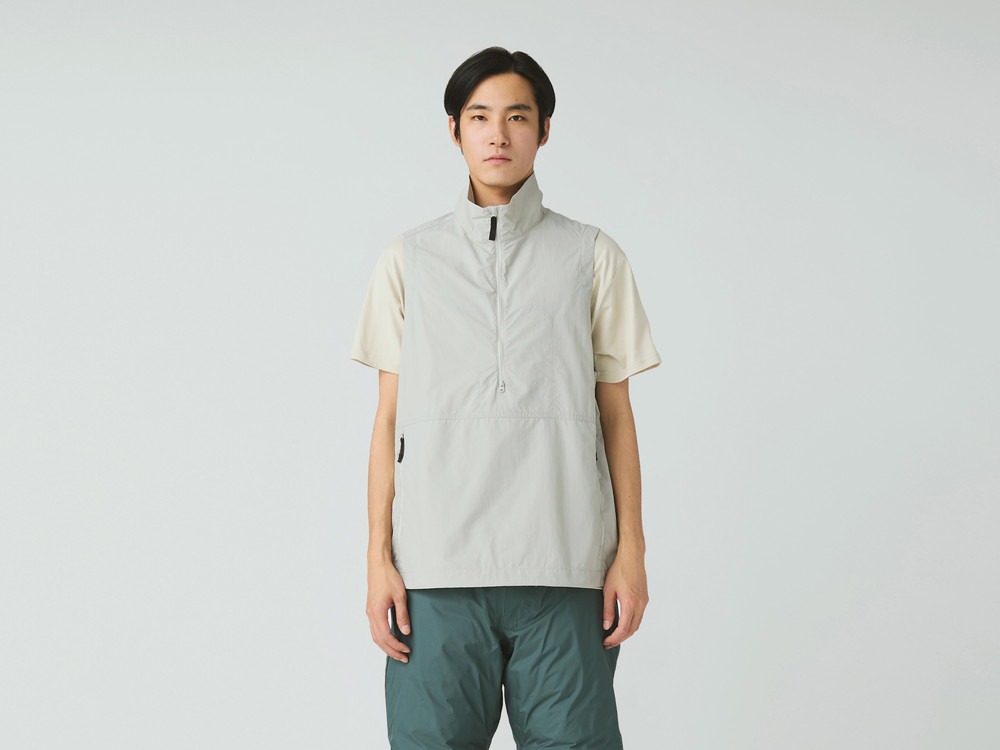 【先行予約商品】Nylon Tussah Utility Storage Vest M LIGHT GREY