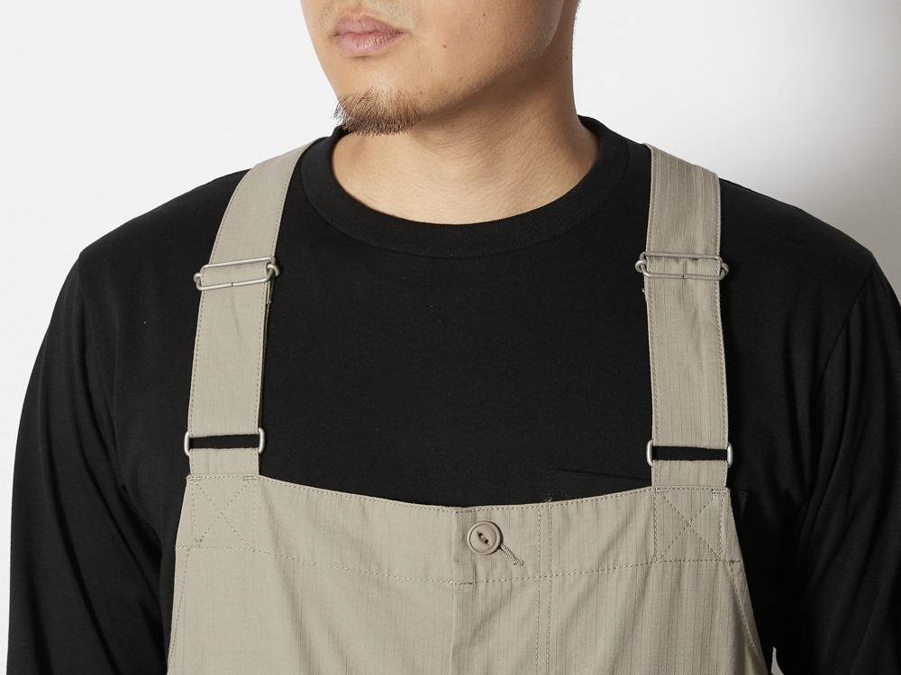 TAKIBI Light Ripstop Overalls L Black