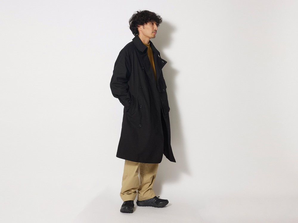 TAKIBI Chino Trench Coat M Black