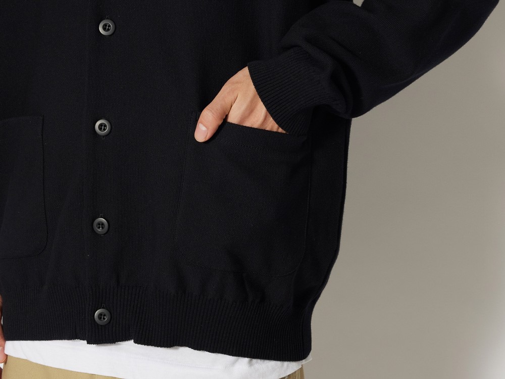 Co/Pe Knit Cardigan 1 Black