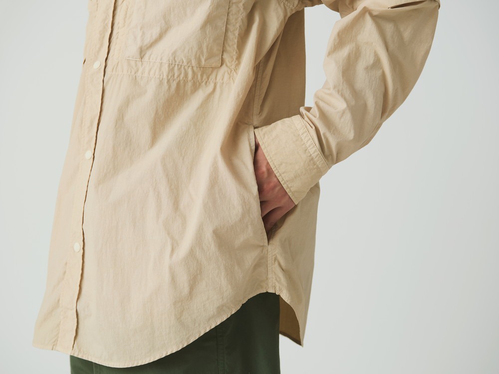 【先行予約商品】Garment Dyed Convertible Shirt M IVORY