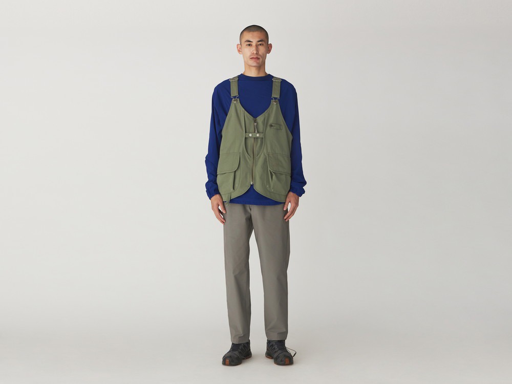 TAKIBI Ripstop Vest L Greykhaki