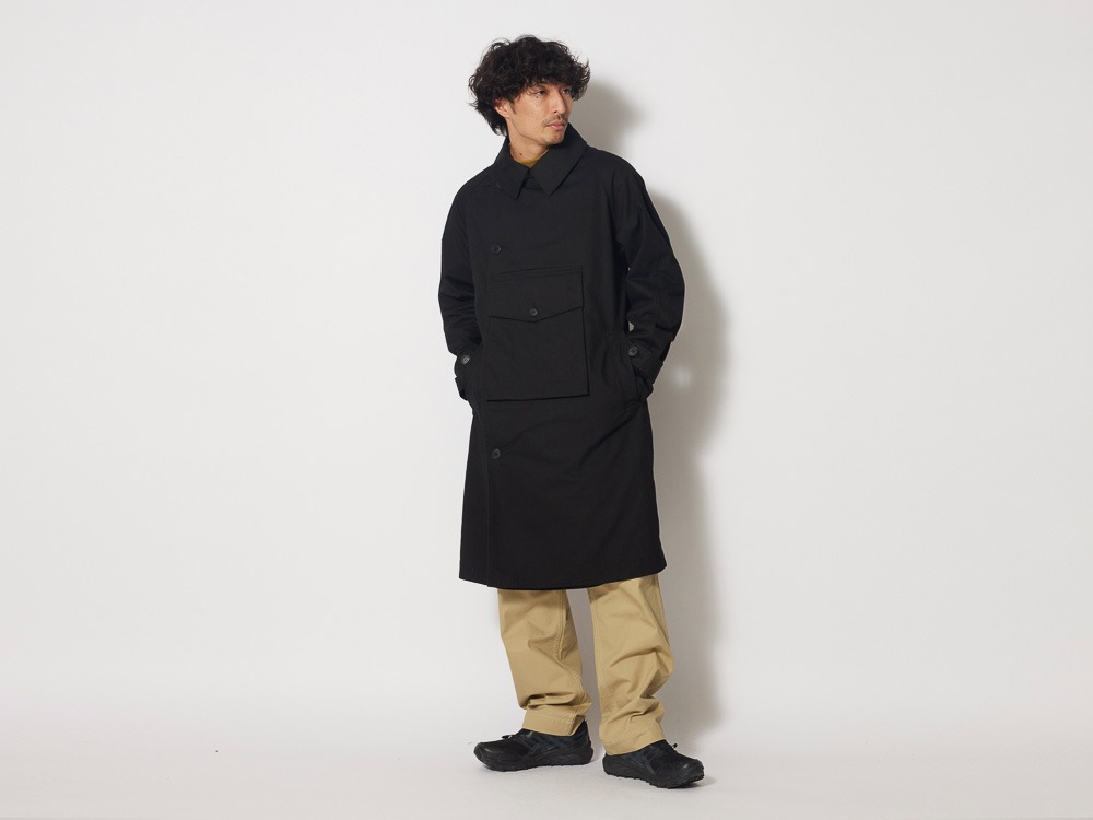 TAKIBI Chino Trench Coat M Black