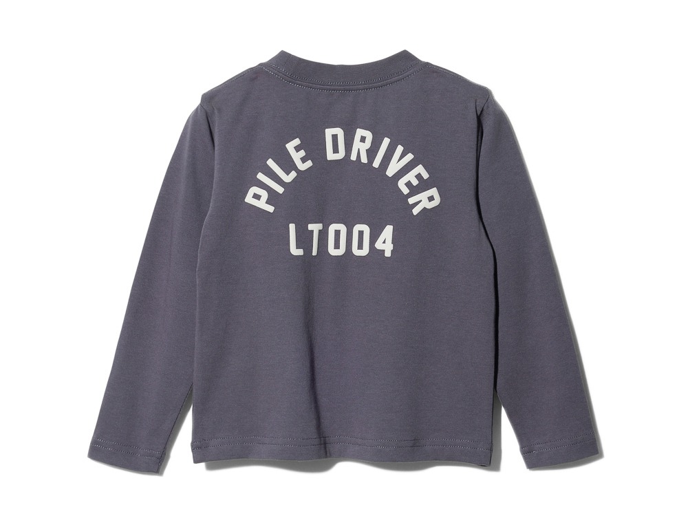 Kids Foam Printed L/S Tshirt Pile Driver 4 Charcoal