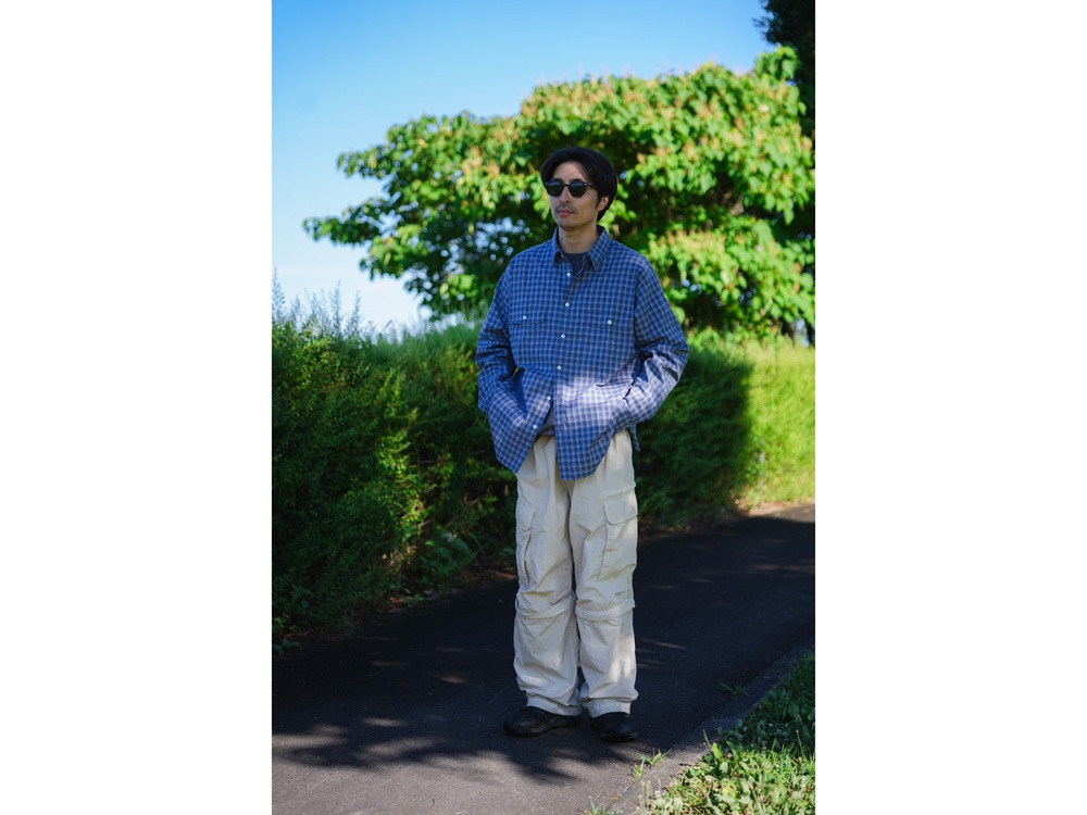 【先行予約商品】Organic Cotton Ombre Check Shirt S BROWN CH